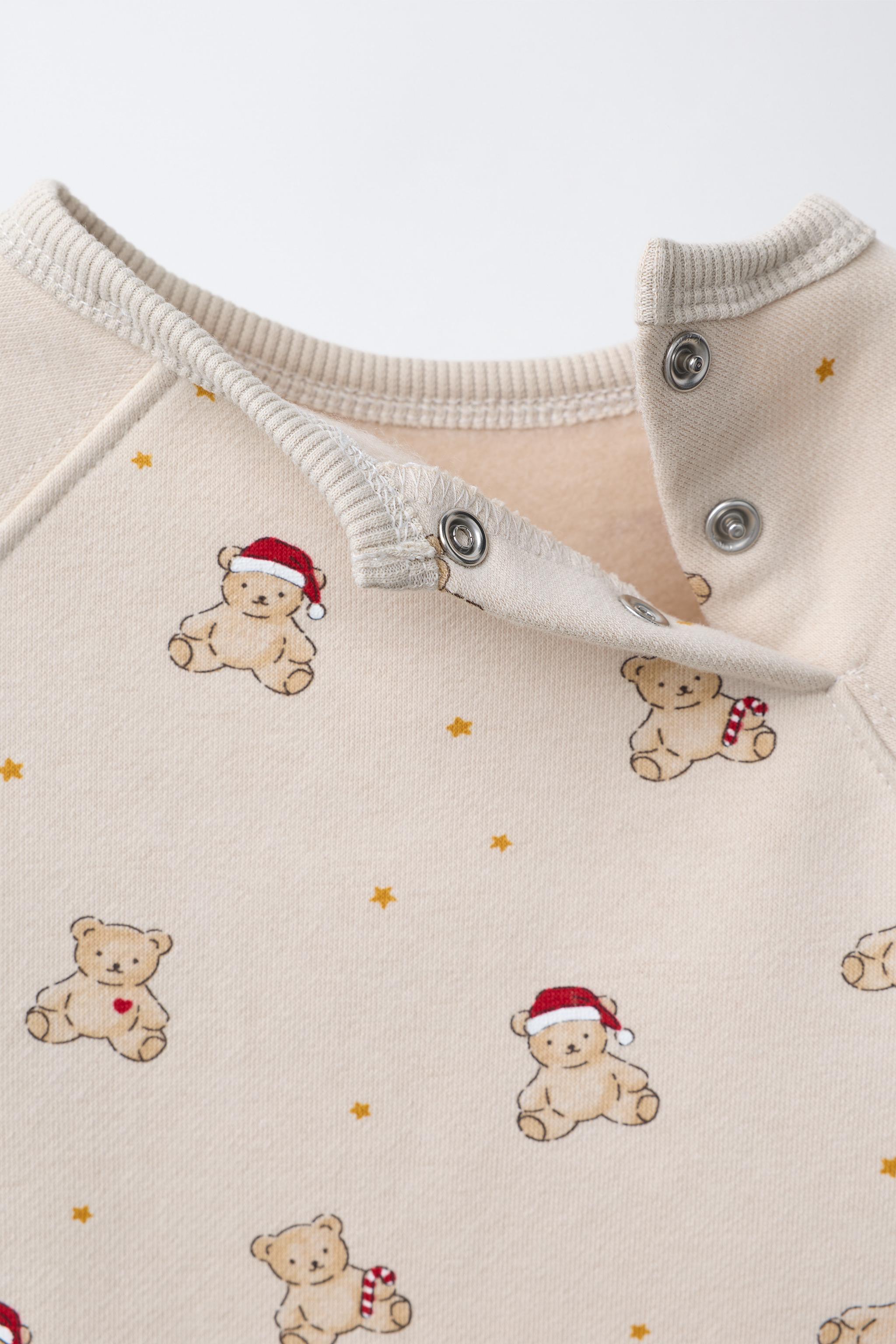 BEAR PRINT SWEATSHIRT AND JOGGER SET